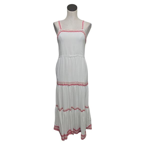 Splendid Womens Size Small Riviera‎ Rick Rack Trim Elastic Blouson Maxi Dress - Picture 1 of 10